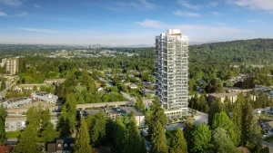 Spacious balcony in Burquitlam presale condos & townhomes with outdoor living.